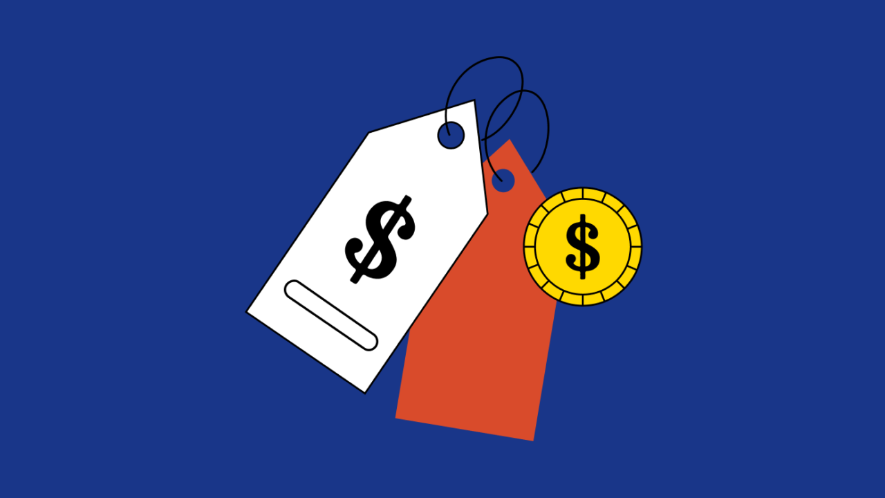 Graphic showing a price tag to represent pricing strategy